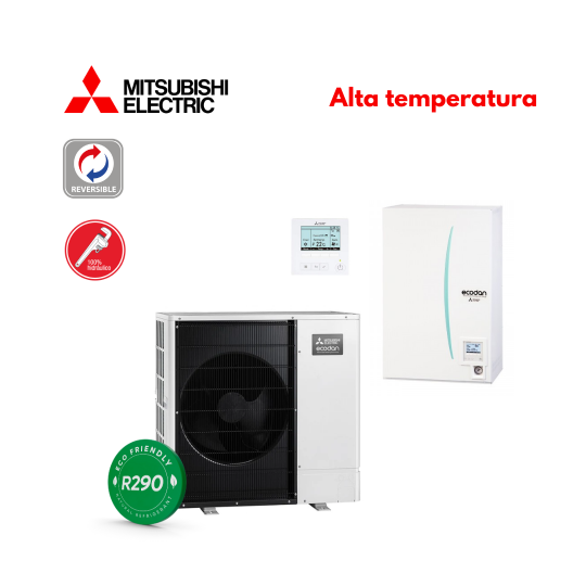 Aerotermia Mitsubishi Electric Ecodan Puz Wz60erpx Vm2e Hidráulica R290 6kw 